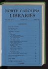 North Carolina Libraries, Vol. 34,  no. 1